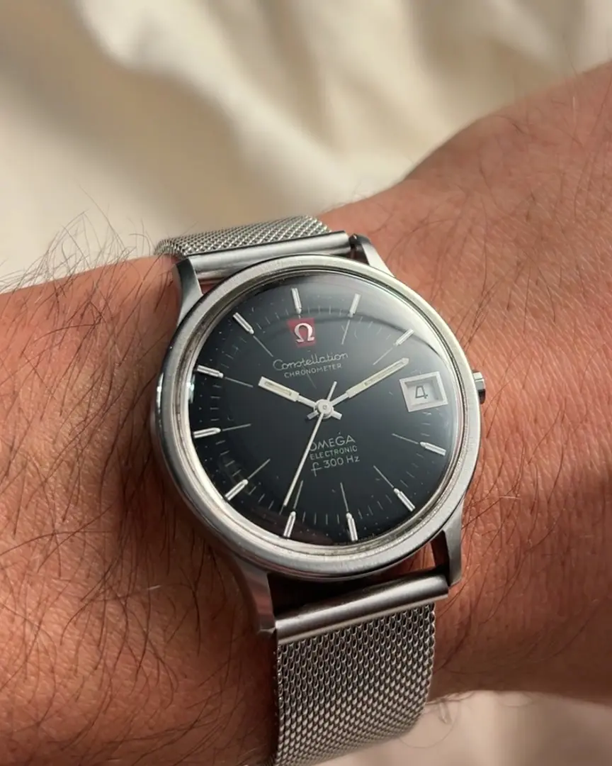 Omega Constellation Electronic f300Hz Chronometer ref. 198.003 — dial