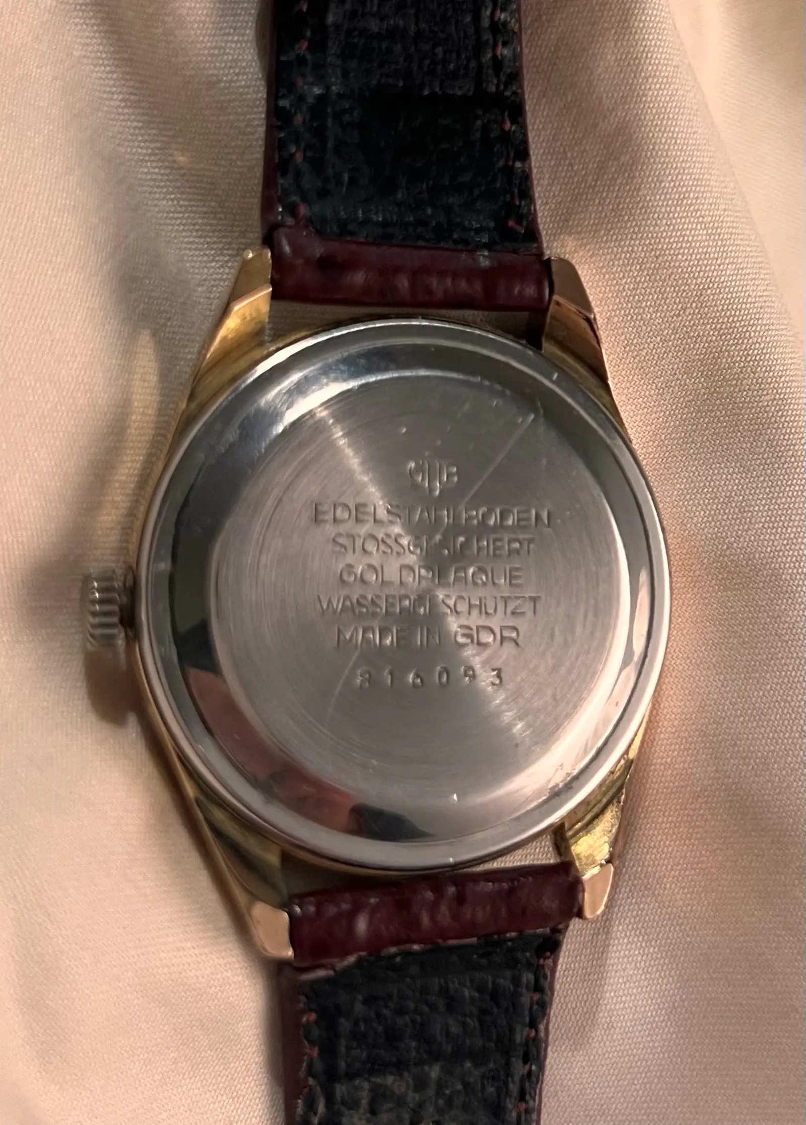 GUB Glashütte Spezimatic — caseback