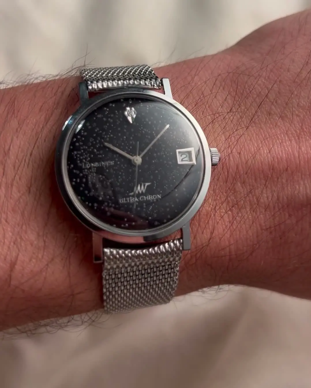 Longines Ultra-Chron Night Sky — dial angle